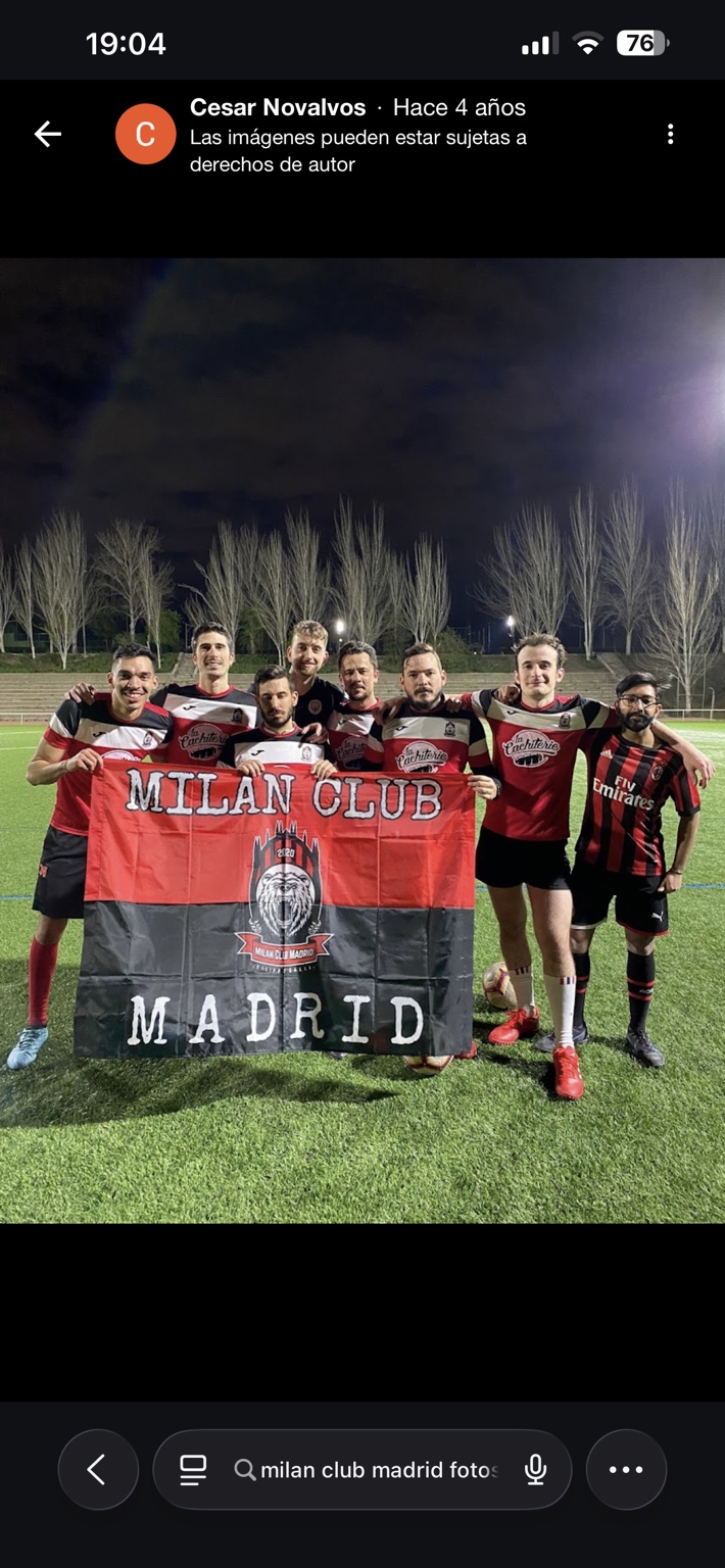 Fotografía del Milan Club Madrid