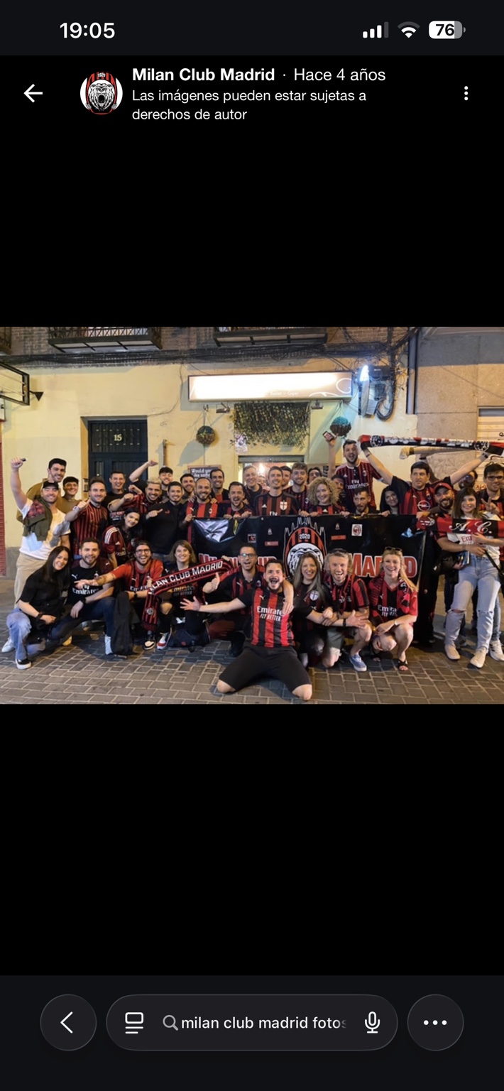 Fotografía del Milan Club Madrid